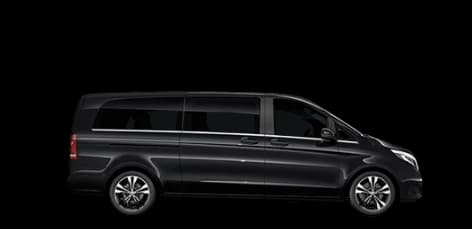 Black Mercedes-Benz V-Class chauffeur vehicle in Bristol