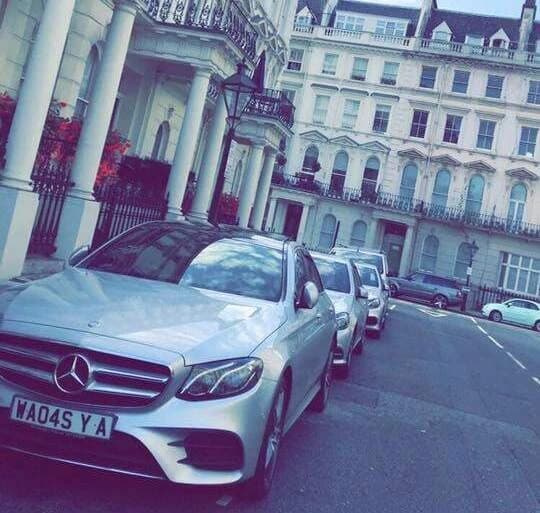 Mercedes E-Class chauffeur car exterior in Bristol