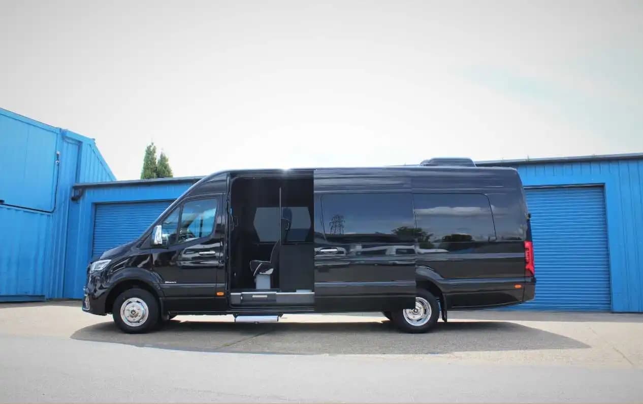 16 seater minibus chauffeur service exterior in Bristol